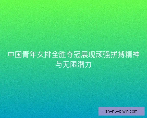 中国青年女排全胜夺冠展现顽强拼搏精神与无限潜力
